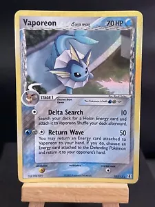 Pokemon Card Vaporeon 18/113 Reverse Holo Rare EX Delta Species Played - Picture 1 of 4