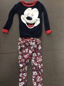 Disney Mickey Mouse Pajama Set Long Sleeve Top And Bottom Size 4T - Picture 1 of 6