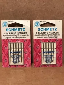Lot Of 10 Schmetz Quilting Needles 130/75 H-Q 90/14 Art. 1719 F New - Picture 1 of 1