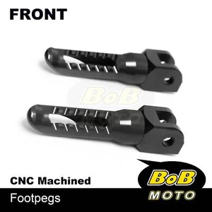 BOB CNC Front Rider Foot Pegs BLACK For Ducati Sport 750 All Year - Picture 1 of 7