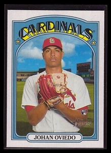2021 Topps Heritage Baseball Johnny Oviedo Rookie Card Cincinnati Reds  - Picture 1 of 2