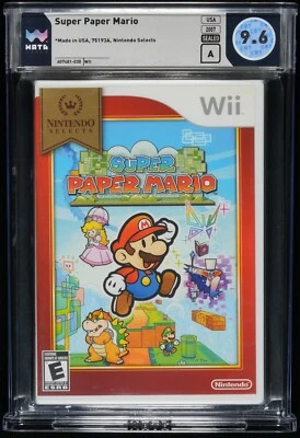 Super Paper Mario Nintendo Wii Selects New Sealed WATA 9.6 A - Image 1 of 2