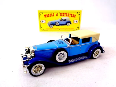 Matchbox Code 2 1/43 Duesenberg Town Car 1930 Y-4 Die Cast Car Foto 1 de 4