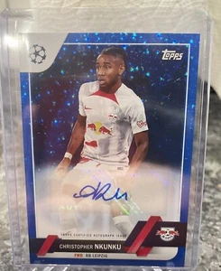 2022/23 Topps UEFA Club Competitions Nkunku Auto /99!! RB Leipzig (Chelsea) - Picture 1 of 2