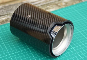 BMW - M-PERFORMANCE - EMBELLECEDOR DE ESCAPE DE CARBONO E ACERO INOXIDABLE - ¡TOTALMENTE NUEVO! SE ADAPTA A 3" - Imagen 1 de 9
