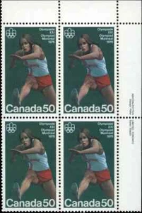 Canada - Scott #666 Olympic Track and Field Sports - UR Plate Block - MNH - Picture 1 of 1