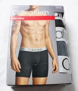 Calvin Klein Microfiber Boxer Briefs 3-Pack ZG3 Black Medium NWT - Picture 1 of 4