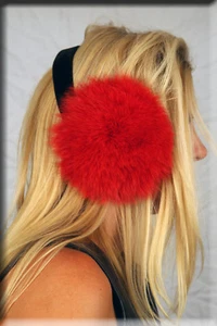 Nuevas orejeras de piel de zorro rojo banda de terciopelo Efurs4less - Imagen 1 de 2