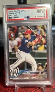 2018 TOPPS UPDATE JUAN SOTO BATTING RC #US300 PSA GEM MT 10 - Picture 1 of 2