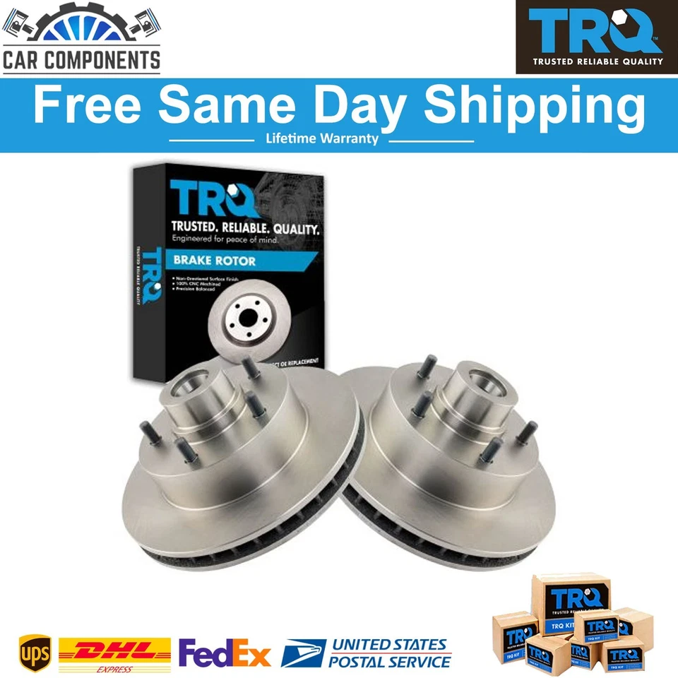 Juego de rotor de freno delantero para conductor y pasajero TRQ para Dodge B1500 B2500 1985-97 Foto 1 de 4