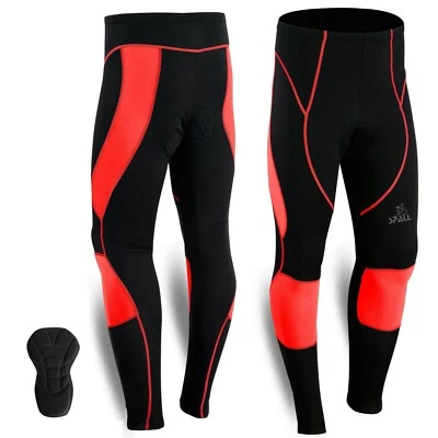 Men's Cycling Tights Coolmax Compression Padded Bicycle Bike Legging (Spall) - Image 1 of 4