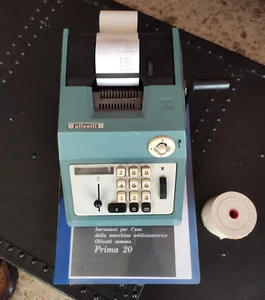 OLIVETTI SUMMA PRIMA 20 calcolatrice manuale del 1972 calcoli con centesimi - Foto 1 di 8