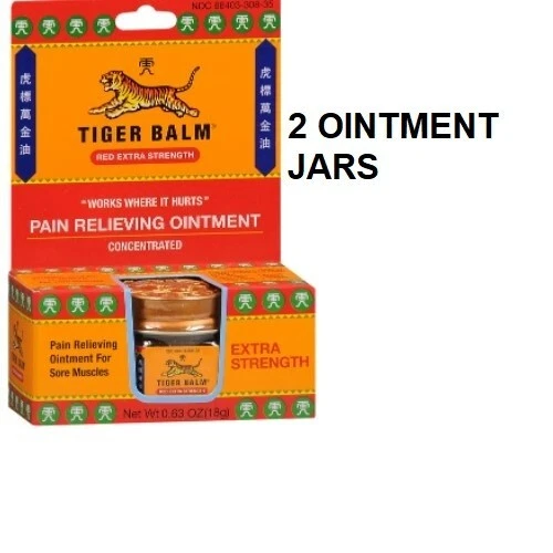 TIGER BALM OINTMENT EXTRA STRENGTH 18GM (2 JARS) SHIPS FROM CARETHERA PHARMACY - Image 1 of 1