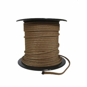 BLACK, BROWN, GOLD, WHITE FLAT RAYON 18 GAUGE 2-WIRE LAMP WIRE - Picture 1 of 9