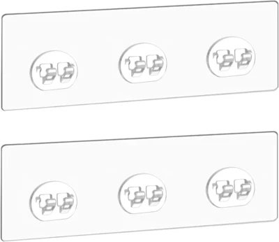 Gancho de repuesto adhesivo para carrito de ducha de esquina de 2 piezas, resistente sin perforación Adhe Foto 1 de 4