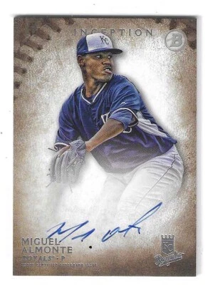 2015 BOWMAN INCEPTION MIGUEL ALMONTE AUTO #PA-MA KANSAS CITY ROYALS - Image 1 of 2