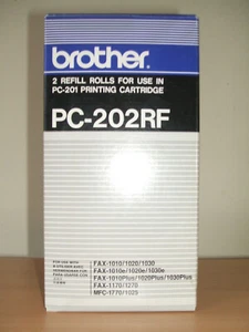 BROTHER FAX REFILL ROLLS (2) PC-202RF NEW/SEALED - Zdjęcie 1 z 3