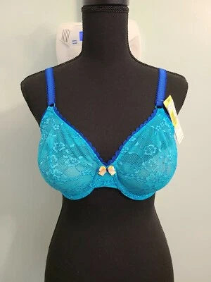 Sujetador sin forro floral azul 36C Whimsy de Lunaire nuevo con etiquetas Foto 1 de 4