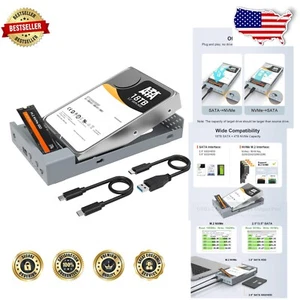 M.2 NVMe & SATA SSD/HDD USB C Docking Station – Cloner with Fast Transfer Rates - Picture 1 of 8