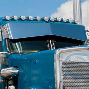 13 To 9 Inch SS Reverse Bowtie Drop Visor - Blind Mount For Kenworth - Picture 1 of 1