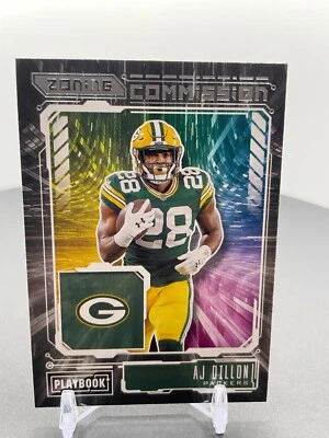 2021 Panini Playbook Zoning Commission A.J Dillon #ZC-AJD Green Bay Packers - Image 1 of 2
