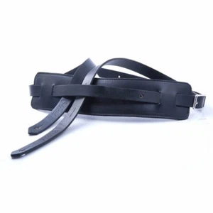 RightOn! Leathercraft Slim schwarz 2,5 Breite Gitarrengurt + Halter, rechts - Bild 1 von 4