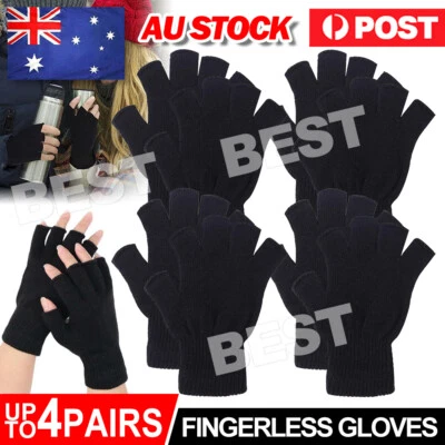 WINTER FINGERLESS GLOVES WOMEN MEN FASHION NEW HOT SELLING KNIT FASHION AUS - image 1 of 4