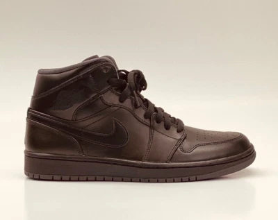 Nike Para Hombre Air Jordan 1 Mid 554724-021 Negro Gris Oscuro Tenis Zapatos Talla 8.5 Foto 1 de 4