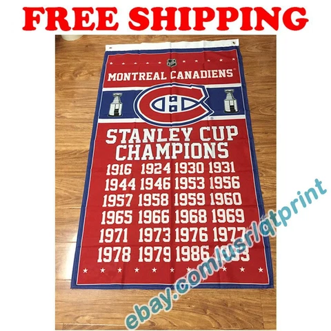 Montreal Canadiens Stanley Cup Champions Flag Banner 3x5 ft 2021 NHL Hockey NEW Cover