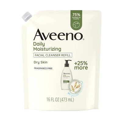 Bolsa de recarga de limpiador facial hidratante diario Aveeno, 16 fl oz (A507) Foto 1 de 4
