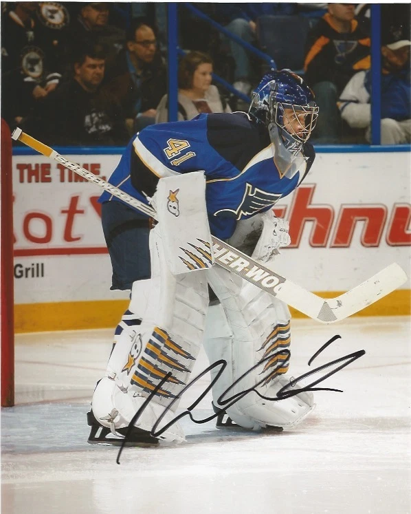 Foto autografiada firmada por Jaroslav Halak de St. Louis Blues 8x10 certificado de autenticidad B Foto 1 de 1