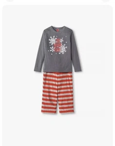 Christmas Winter Oh What Fun Pajama Pj Set Long sleeve Pants Boy Girl Size 4 - Picture 1 of 2