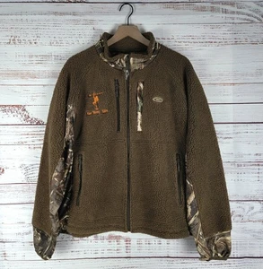 Drake Waterfowl Mens Size L MST Camo Sherpa Fleece Hybrid Liner Full Zip *LOGO* - Picture 1 of 9