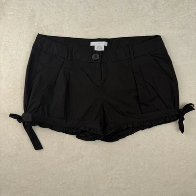 Micro Pantalones Cortos Charlotte Russe Vintage Negros Cintura Baja Dobladillo Talla 9 Y2K Foto 1 de 4