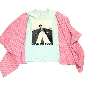 Harry Styles One Size Poncho Handmade Upcycled Medium to 3XL Rare Unique OOAK - Picture 1 of 5