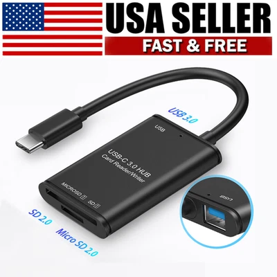 USB 3.0 Micro SD Memory Card Adapter USB C to SD Card Reader Writer OTG Adapter - Image 1 of 4
