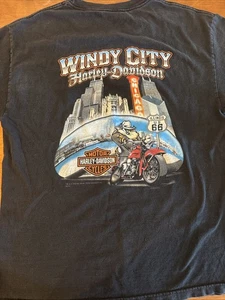 HARLEY DAVIDSON TASMANIAN DEVIL🔥🔥 WINDY CITY CHICAGO MOTORRAD BIKE SHIRT L - Bild 1 von 3