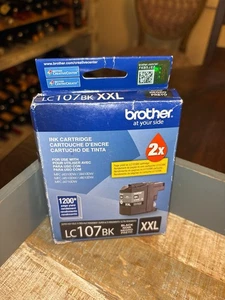 Brother LC107BK XXL Black Ink Cartridge/FACTORY-SEALED-09/17/MINT/New In Box! - Picture 1 of 13