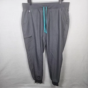 Figs Zamora Scrub Pants Women's Sz XL Gray Pockets Pull On Stretch Medical - Picture 1 of 6