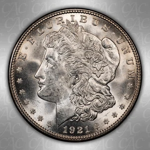 1921-D $1 CACG MS 65 - Picture 1 of 3