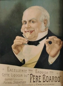 Grand Beau Carton Publicitaire Liqueur " PÈRE BOARDO" Carcassonne Début XXEME - Imagen 1 de 15