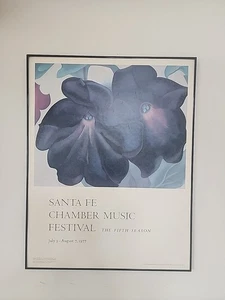 Póster litográfico raro Georgia O'Keeffe Santa Fe festival de música de cámara 1977 - Imagen 1 de 10