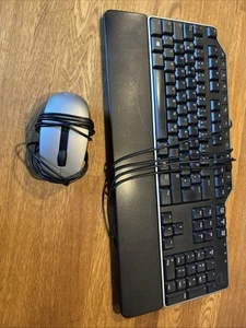 ❌ Dell Tastatur Und Maus Schwarz USB Kabelgebundenen QWERTZ Keyboard Computer ❌ - Bild 1 von 4