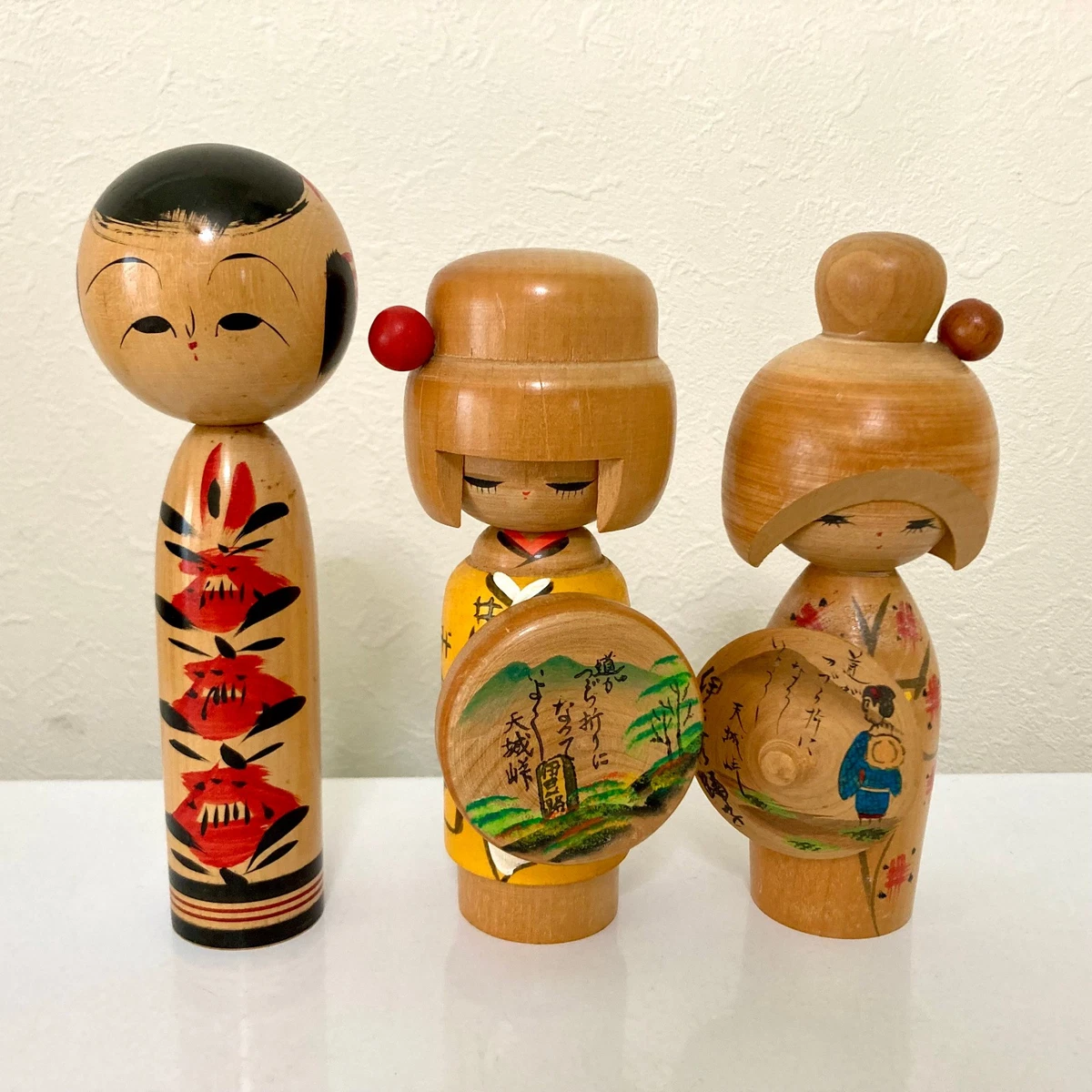 浅木色色调木制日本古董娃娃| eBay