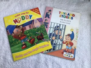 2x Noddy Paperback Books - Noddy and The Magic Bagpipes/Mr Plods Bossy Day - Picture 1 of 6