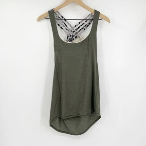 Lululemon Strappy Back Tank Top 6 Green Snake Print Yoga Gym Racerback - Picture 1 of 6