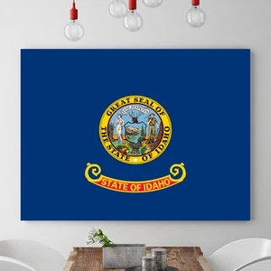 IDAHO Art Print Flag United States Office Home Wall Decor Poster/Canvas - Picture 1 of 3
