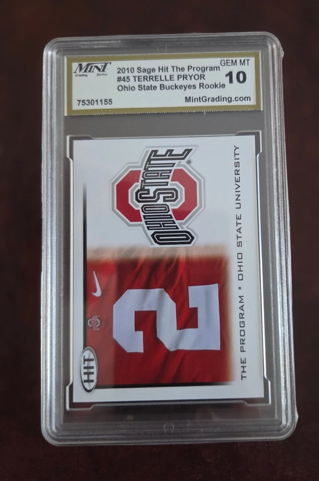Ohio State Program 2010 SAGE HIT Card #45 Ohio State Buckeyes GEM ESTADO PERFEITO 10 - Imagem 1 de 2