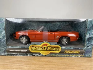 1/18 Ertl American Muscle 1969 Chevrolet Camaro SS 396 Convertible Orange 32009! - Picture 1 of 9