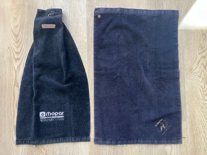 Par de toallas de golf vintage Chrysler Mopar Parts Company Masters Club - Imagen 1 de 9
